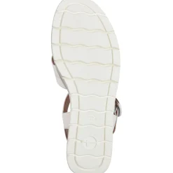 Tamaris 28202, Plateau-Sandaletten, Damen, WHITE LEATHER