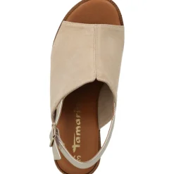 Tamaris 28304-44, Plateau-Sandaletten, Damen, Beige