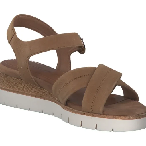 Tamaris 28202, Plateau-Sandaletten, Damen, CAMEL