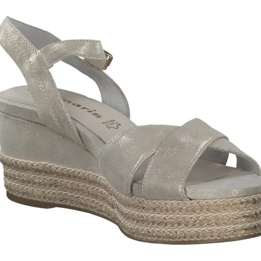 Tamaris 28001, Plateau-Sandaletten, Damen, Grau
