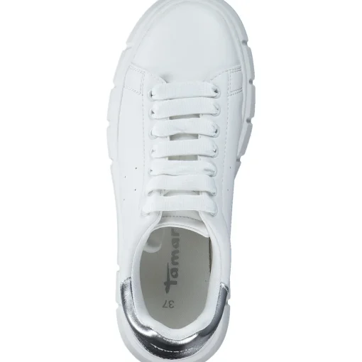 Tamaris 23743, Schnürschuhe, Damen, WHITE/SILVER