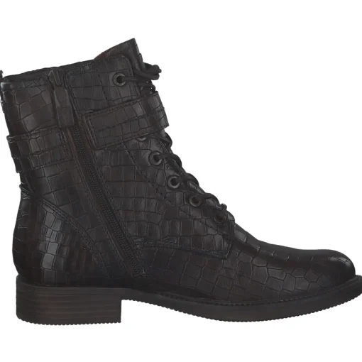 Tamaris 25217, Schnürstiefeletten, Damen, Schwarz