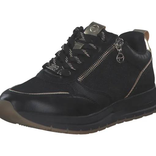Tamaris 23732, Sneakers Low, Damen, BLACK/GOLD