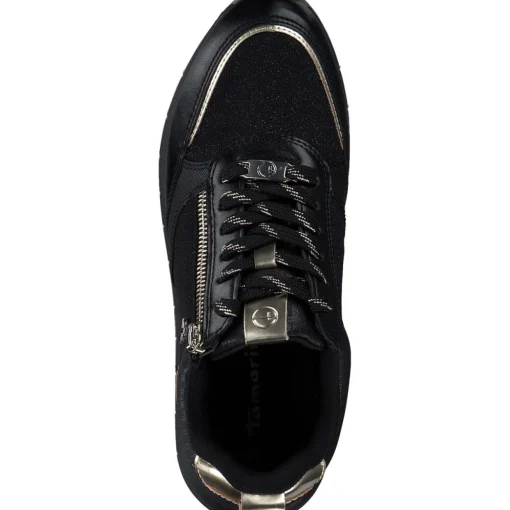 Tamaris 23732, Sneakers Low, Damen, BLACK/GOLD