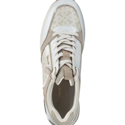 Tamaris 23703, Sneakers Low, Damen, WHITE COMB