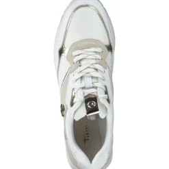 Tamaris 23706, Sneakers Low, Damen, WHT/LT. GOLD